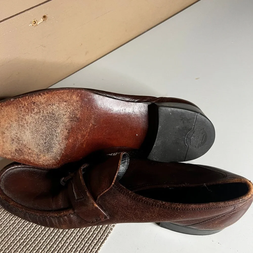 Florsheim Imperial Mens Brown Leather Tassel Loafers 11 D 40916 Dress Shoes
